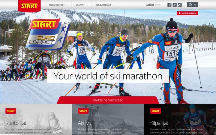 Screenshot of hiihtosaa.fi