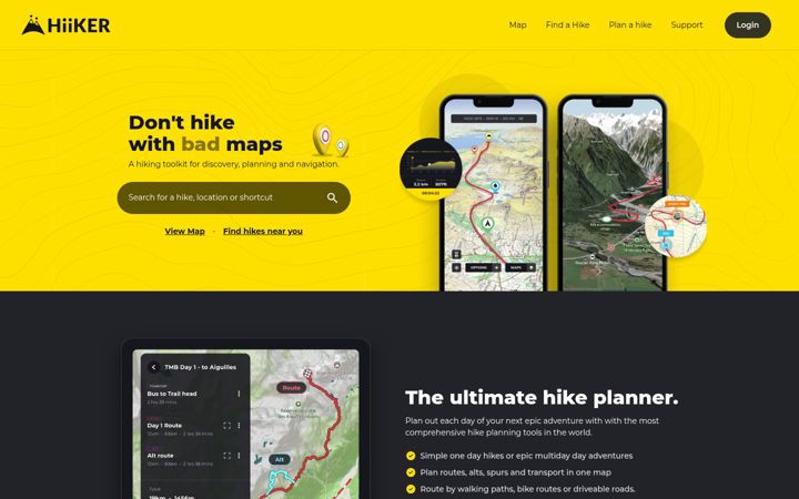 Screenshot of hiiker.app