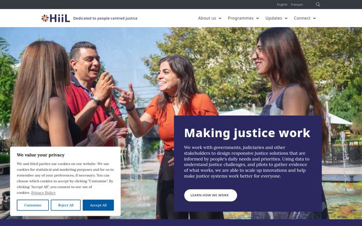 Screenshot of hiil.org