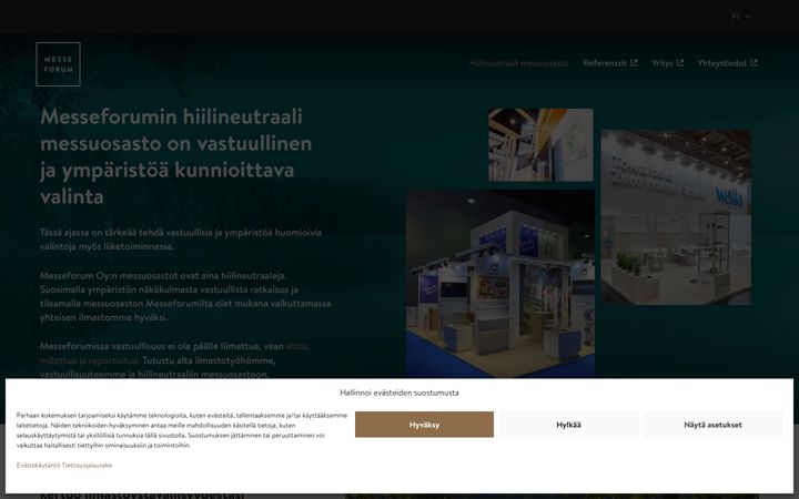 Screenshot of hiilineutraalimessuosasto.fi
