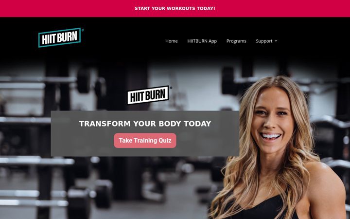 Screenshot of hiitburn.com