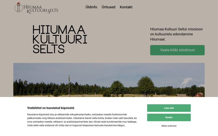 Screenshot of hiiumaakultuuriselts.ee