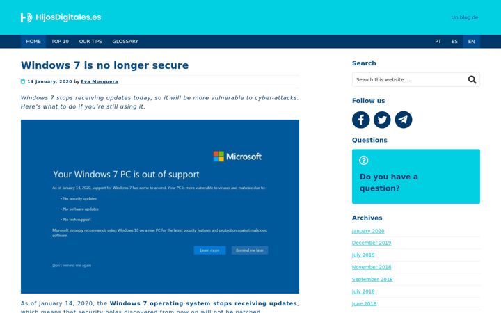 Screenshot of hijosdigitales.es