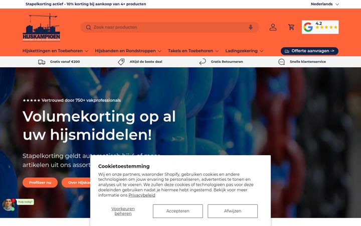 Screenshot of hijskampioen.nl