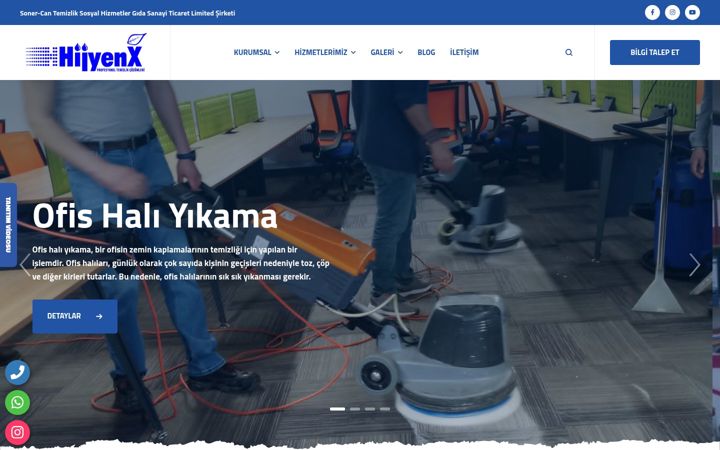 Screenshot of hijyenx.com.tr