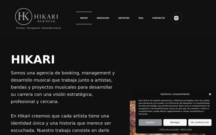 Screenshot of hikariagencia.com