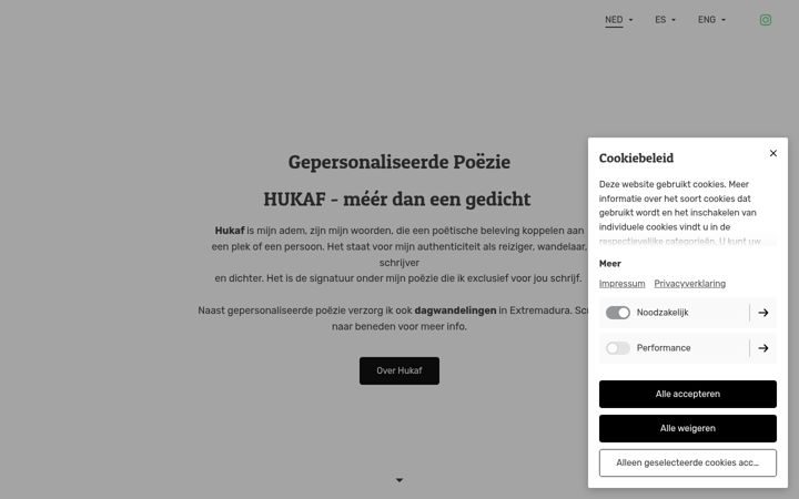 Screenshot of hikeandwrite.com