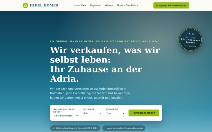 Screenshot of hikelhomes.de