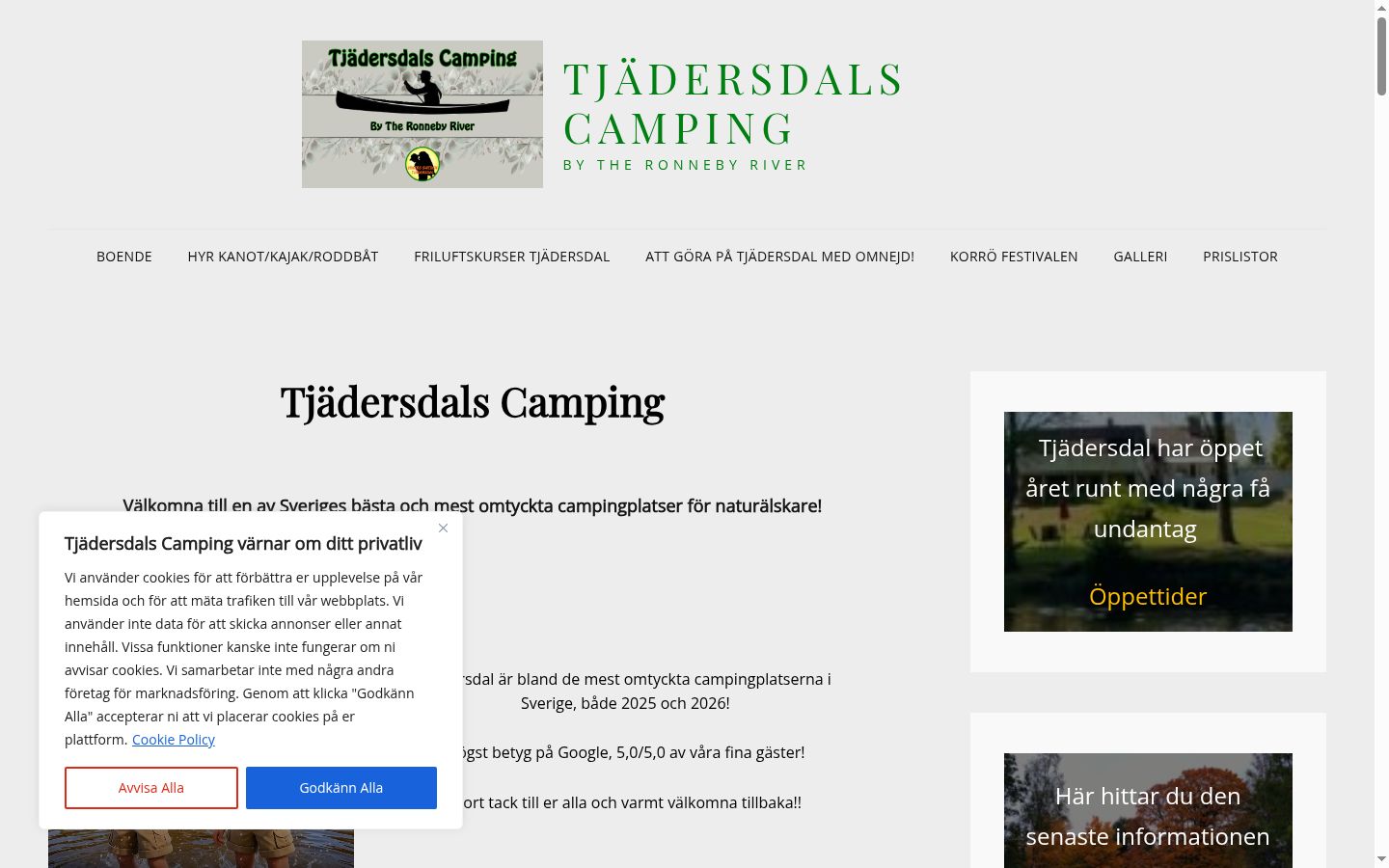 Screenshot van de toestemmingsbanner zoals getoond vóór enige interactie
