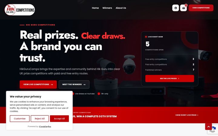 Screenshot of hikgurucomps.com