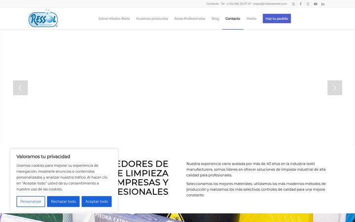 Screenshot of hiladosbiete.com
