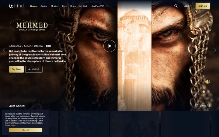Screenshot of hilalplay.com