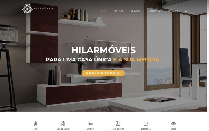 Screenshot of hilarmoveis.com