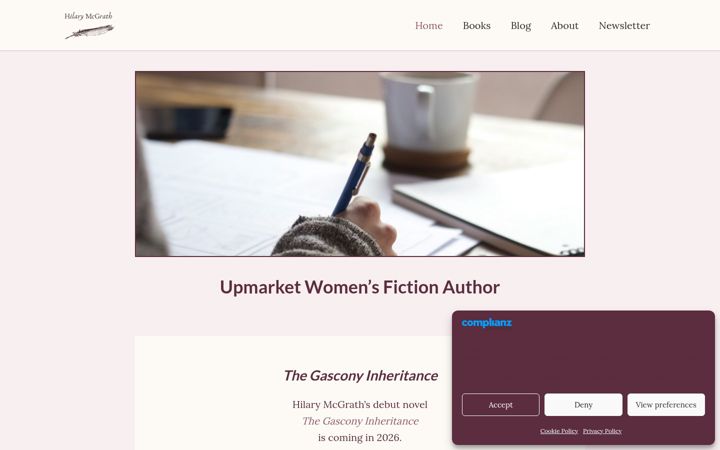 Screenshot of hilarymcgrath.com