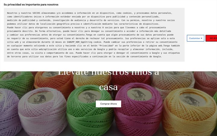 Screenshot of hilaturasgiza.eu