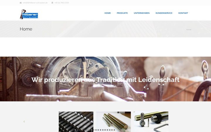 Screenshot of hilberer-schrauben.de