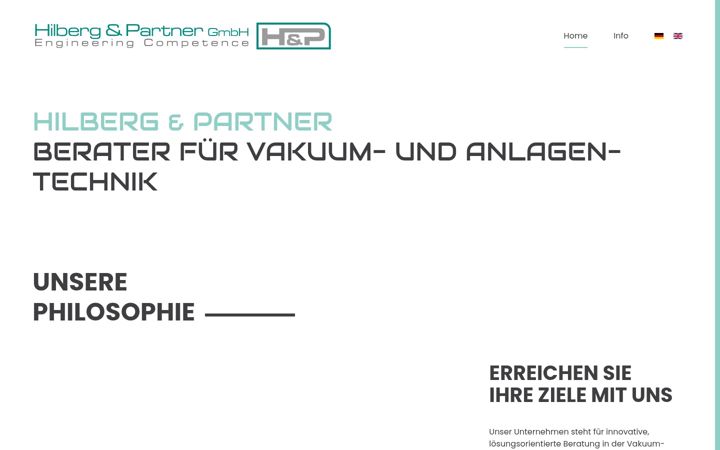 Screenshot of hilberg-vakuumtechnik.de