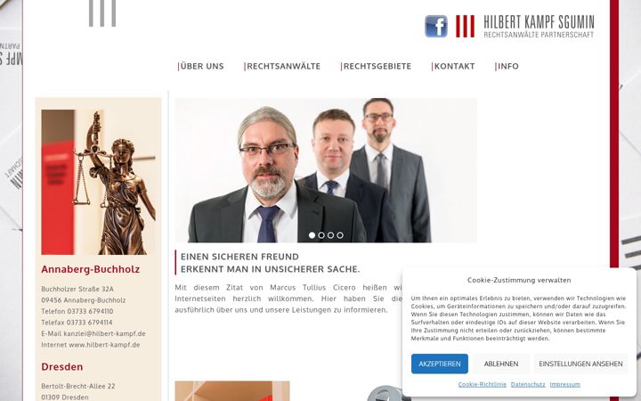 Screenshot of hilbert-kampf.de