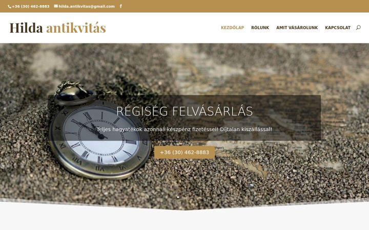 Screenshot of hildaantikvitas.hu