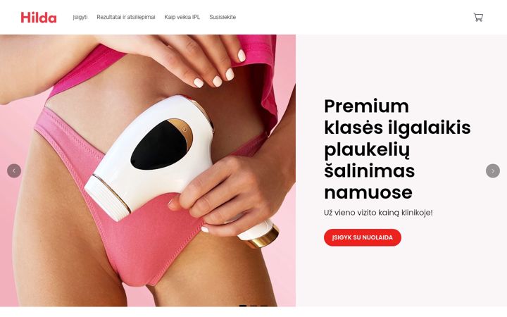 Screenshot of hildaskin.com