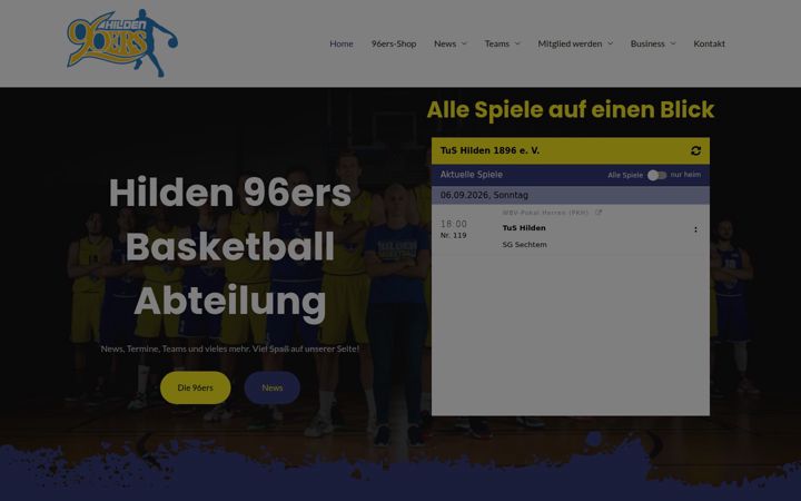 Screenshot of hilden96ers.de