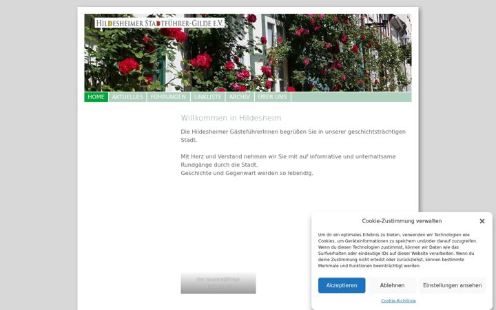 Screenshot of hildesheimer-stadtfuehrer-gilde.de