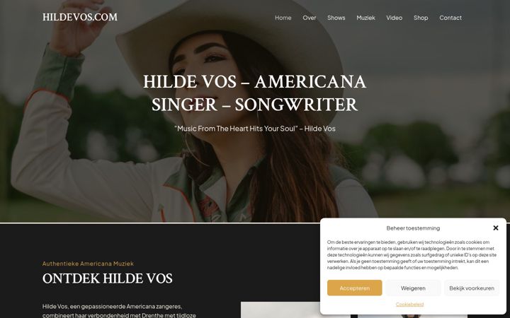 Screenshot of hildevos.com