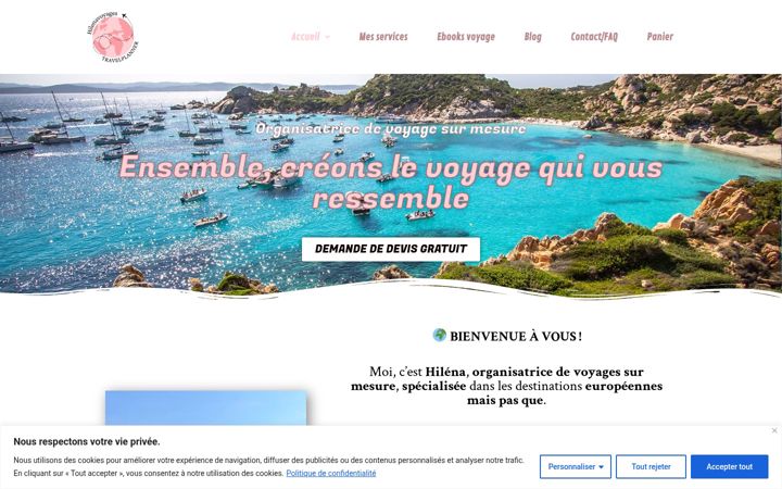 Screenshot of hilenatravelplanner.fr