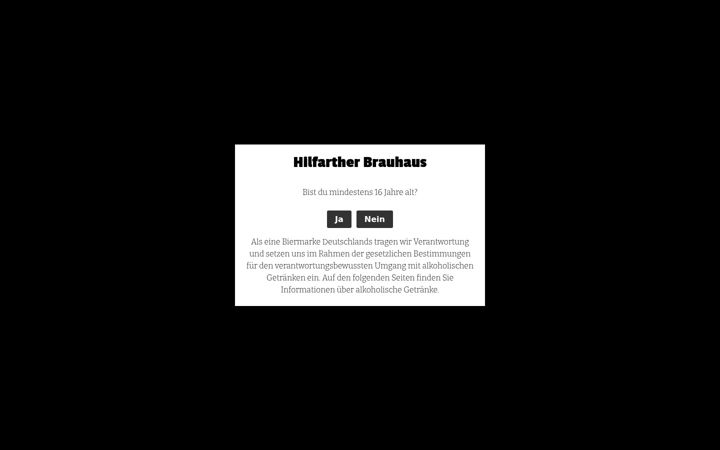 Screenshot of hilfarther-brauhaus.de