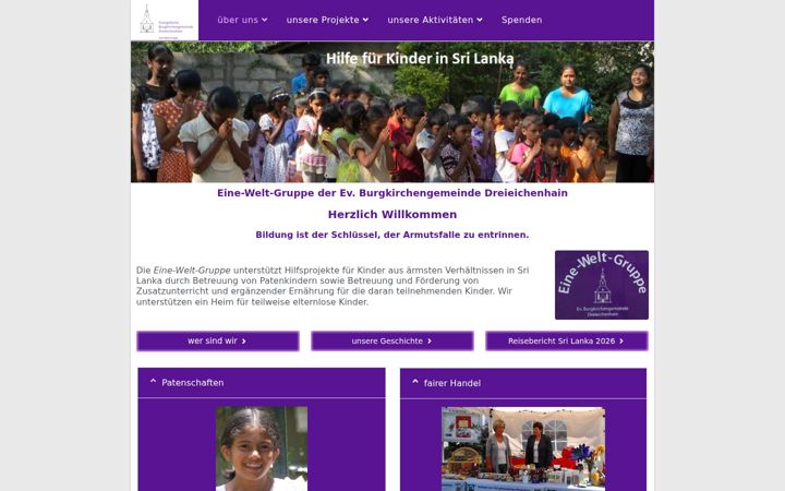 Screenshot of hilfe-fuer-kinder-in-sri-lanka.de