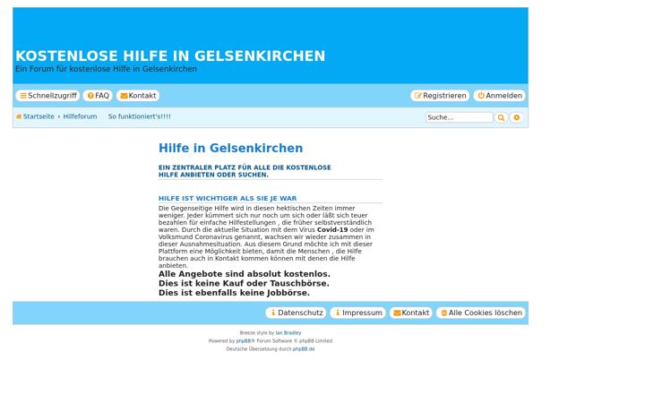 Screenshot of hilfe-in-gelsenkirchen.de