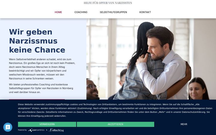 Screenshot of hilfefueropfervonnarzissten.com