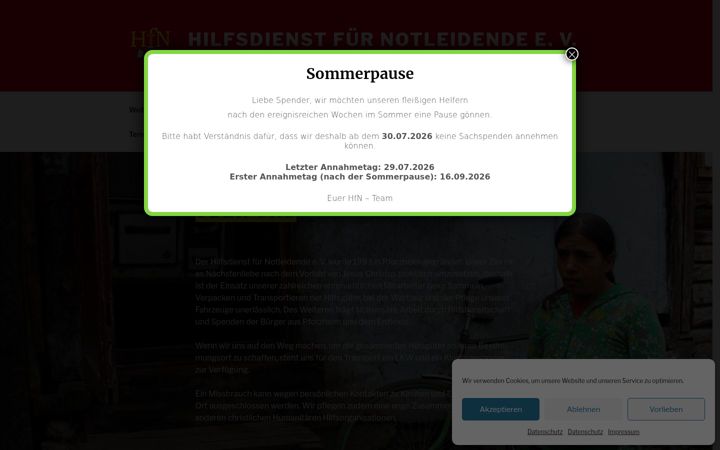 Screenshot of hilfsdienst-pforzheim.de