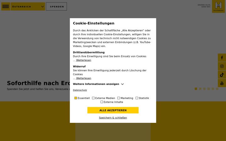 Screenshot of hilfswerk.at