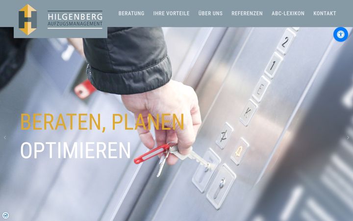 Screenshot of hilgenberg-aufzugsmanagement.de