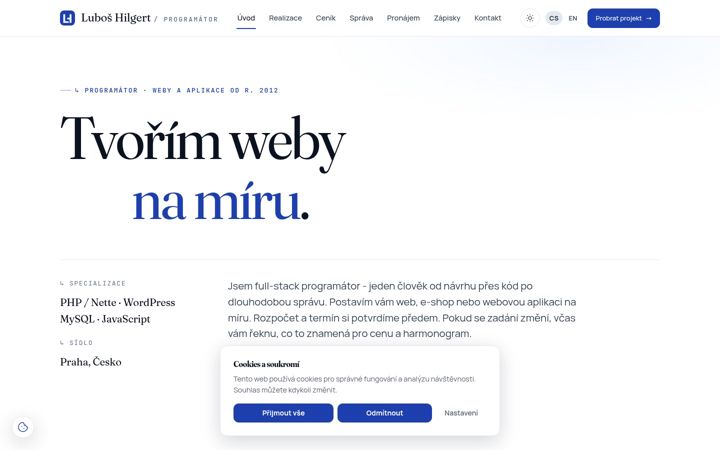 Screenshot of hilgert.cz