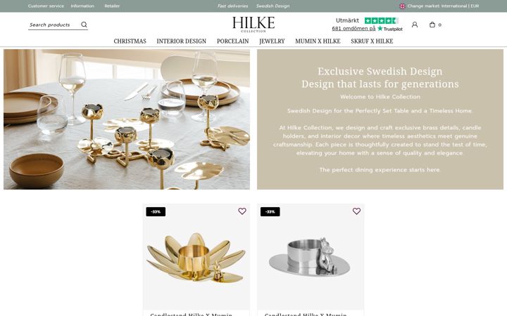 Screenshot of hilkecollection.com