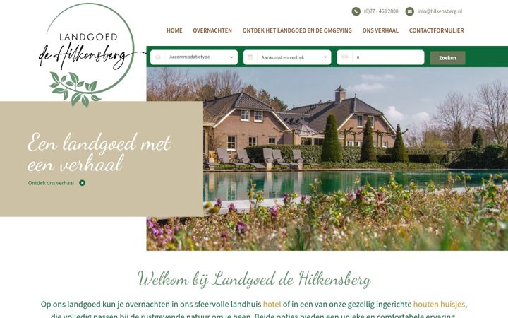 Screenshot von hilkensberg.nl