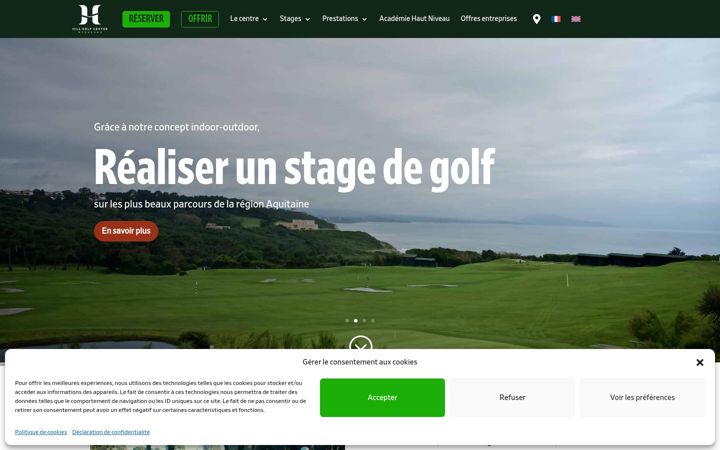Screenshot of hill-golf-center.com