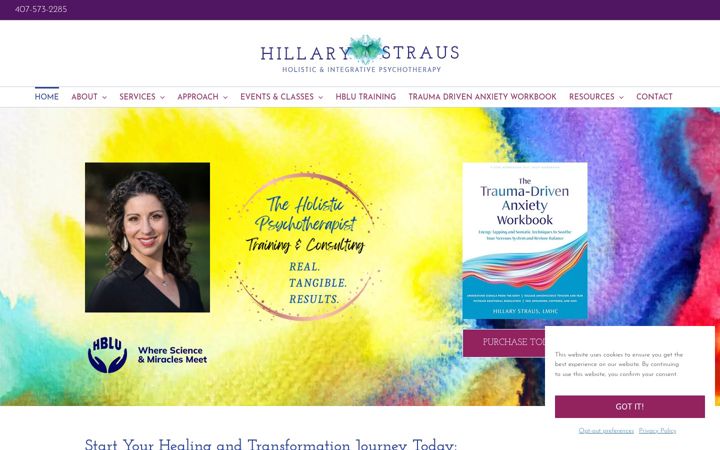 Screenshot of hillarystraus.com