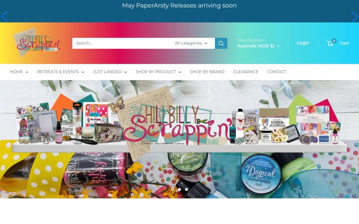 Screenshot of hillbillyscrappin.com.au
