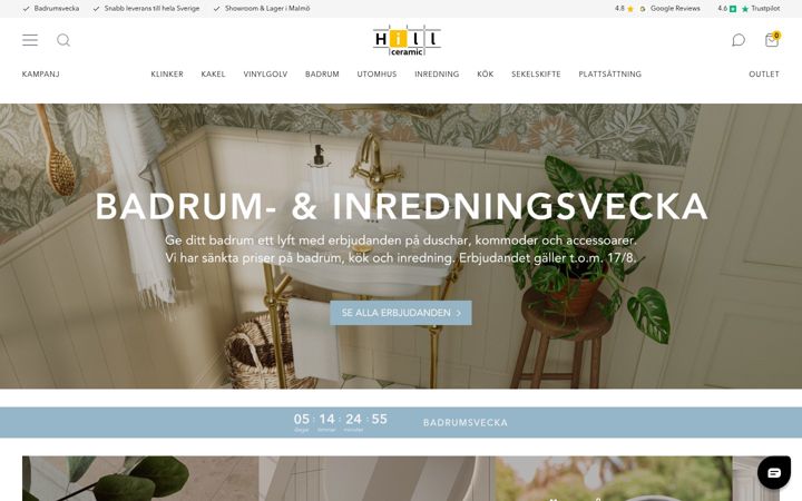 Screenshot of hillceramic.se