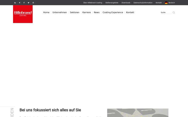 Screenshot of hillebrand-coating.com