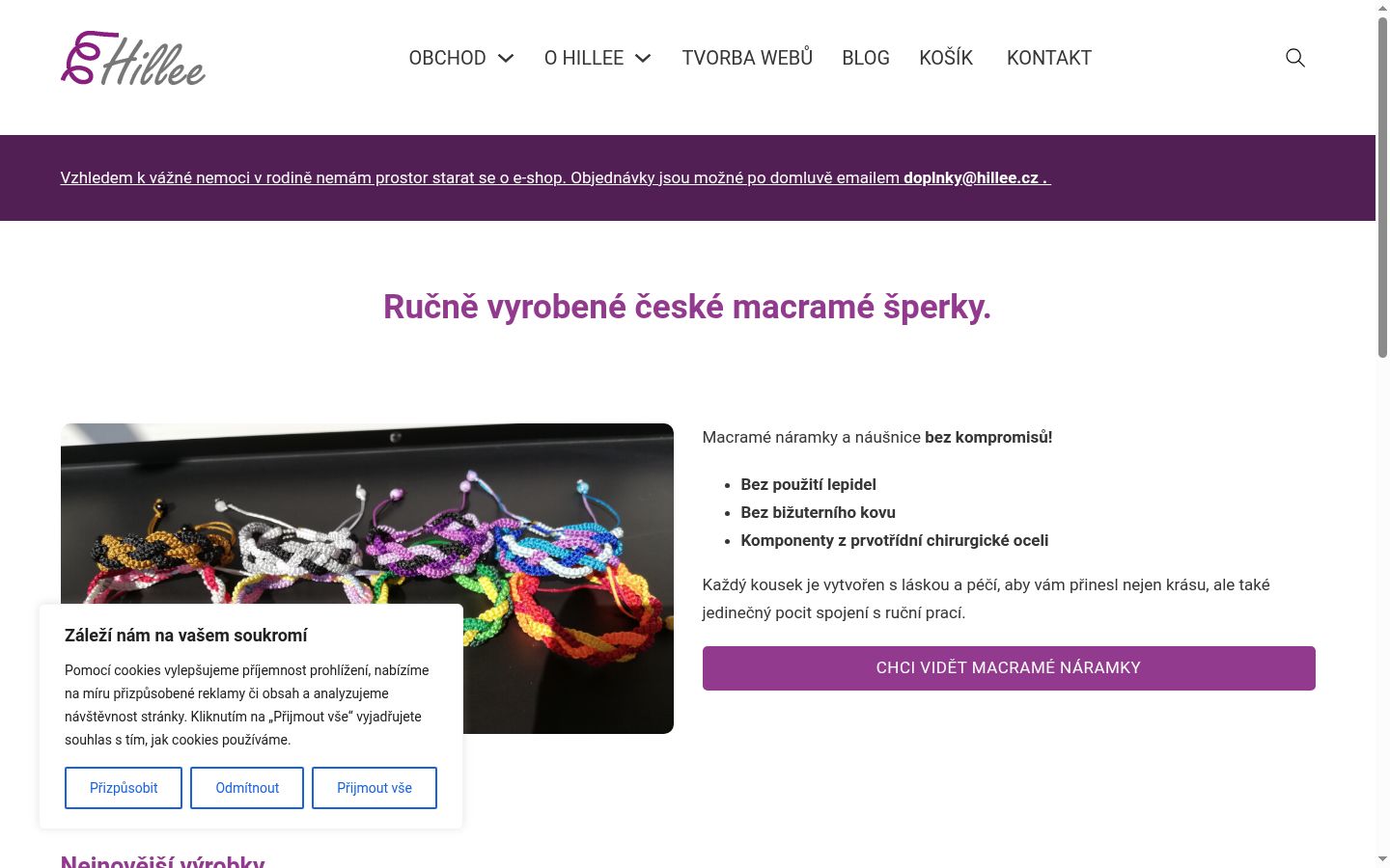 Snimka zaslona bannera za privolu prikazanog prije bilo kakve interakcije