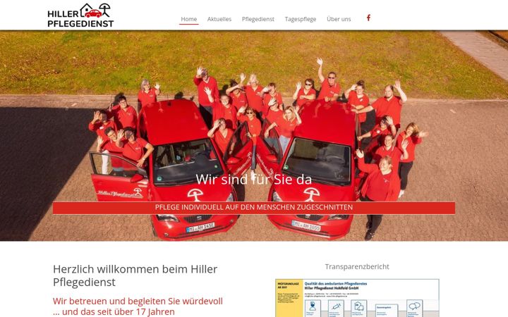 Screenshot of hiller-pflegedienst.de