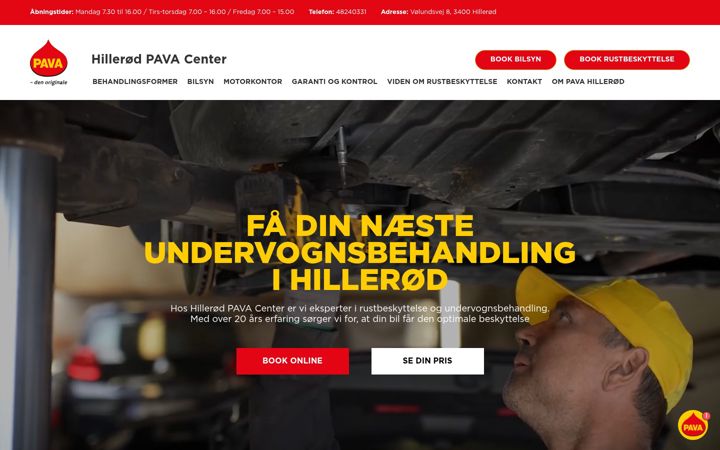 Screenshot of hillerodpavacenter.dk