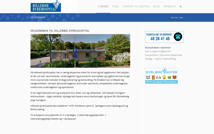 Snímek obrazovky hilleroeddyrehospital.dk
