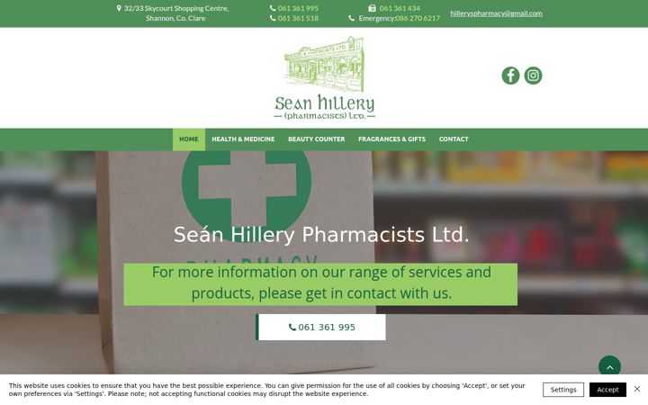 Screenshot of hillerypharmacy.com