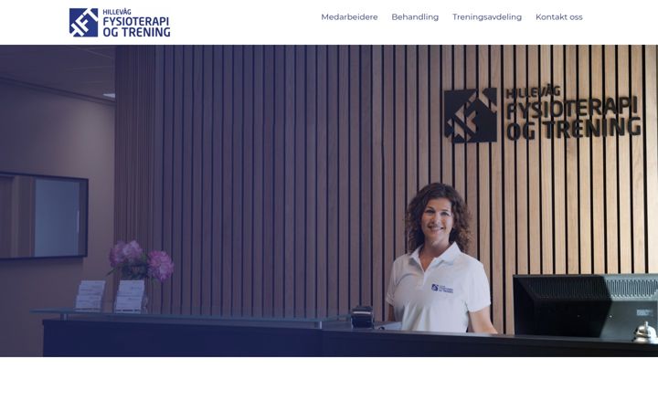 Screenshot of hillevaagfysioterapi.no