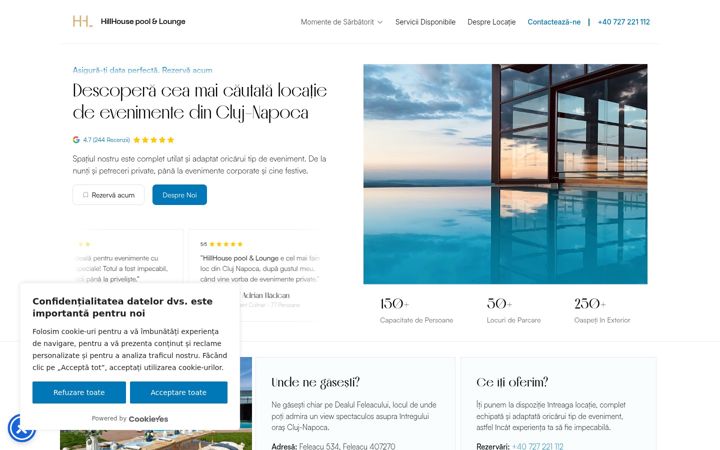 Screenshot of hillhouselounge.com